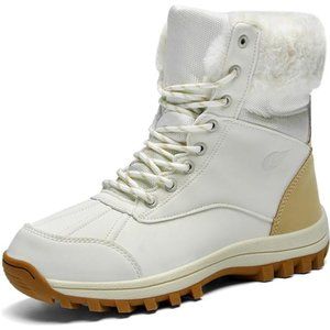 Women's Warm Snow Boots, Fur Lined Waterproof Anti Klip Winter Ankle Booties
